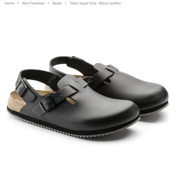 Birkenstock Unisex Tokyo Super Grip Black Clogs Size 40 - Picture 1 of 15